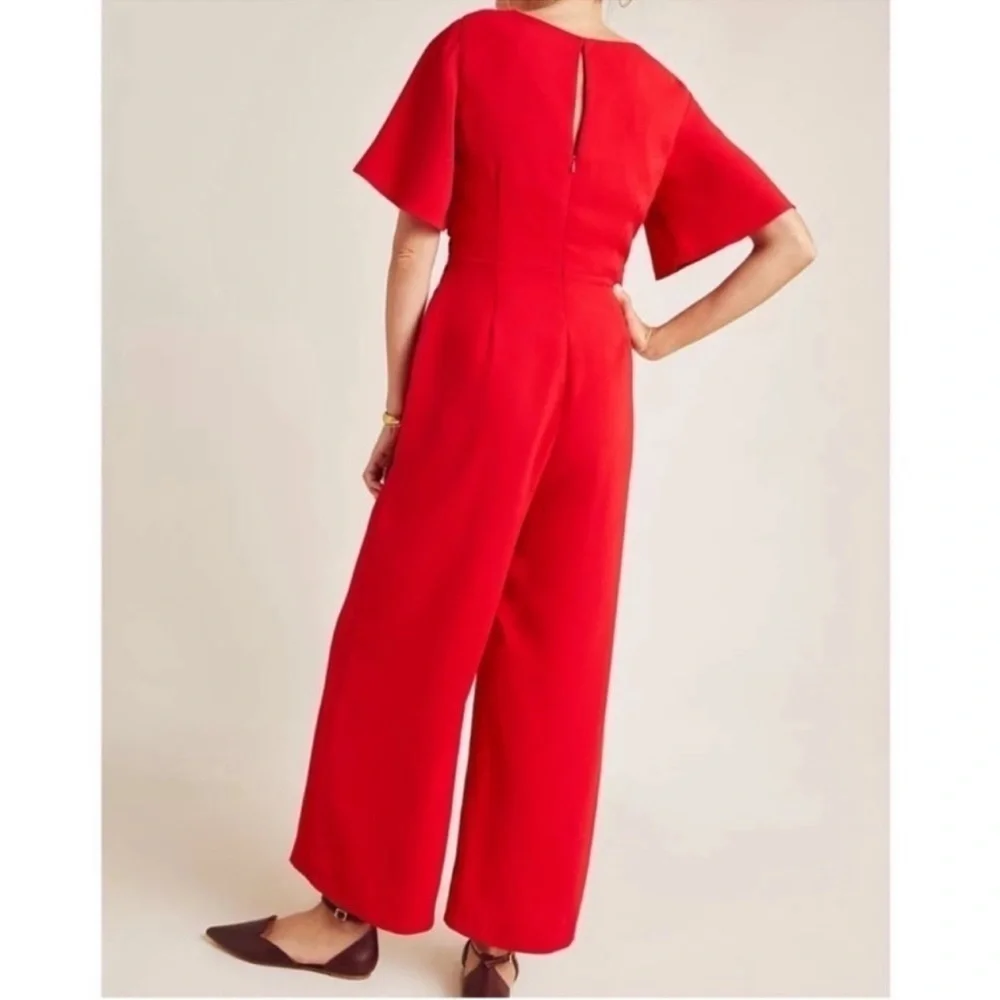 Harlyn Red Front Twist Jumpsuit - Picture 2 of 15